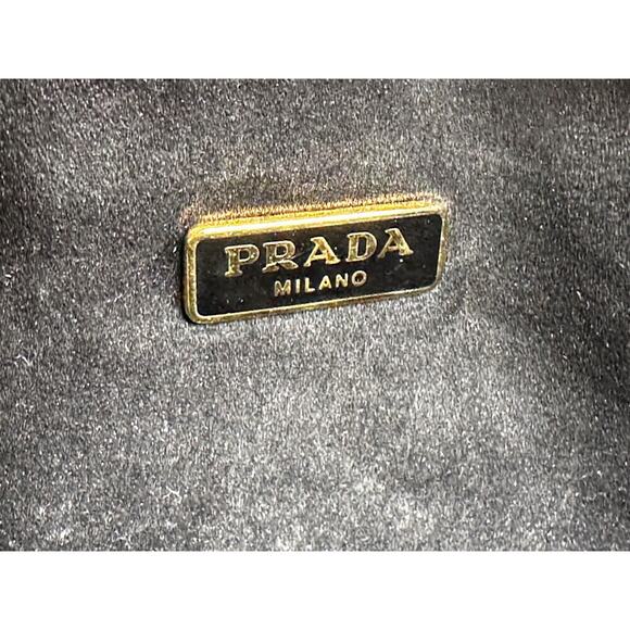 Prada Black Satin Zip Clutch Bag Purse - Picture 5 of 6